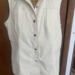 Chico’s cotton vest- off white, size 3.
